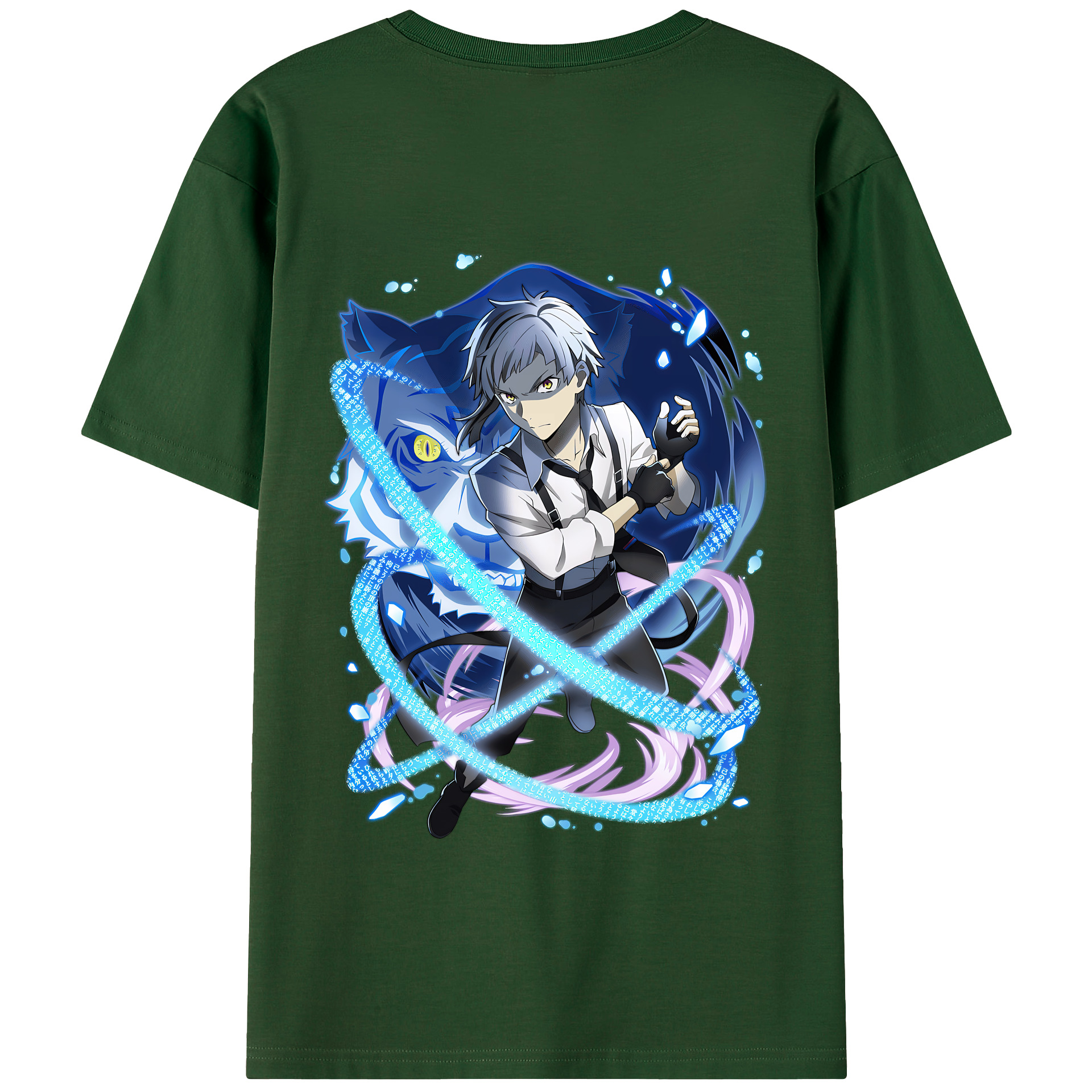 （画像用） 文豪ストレイドッグス Bungo Stray Dogs 綿100％半袖Tシャツ（背面プリント）